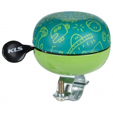 KELLYS Cyklistický Zvonek Bell 60 Doodles green KELLYS Cyklistický Zvonek Bell 60 Doodles green