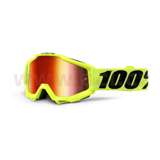 brýle Accuri Youth Fluo Yellow, 100% (žlutá, červené chrom sklo)