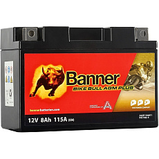 baterie AGM PLUS 12V, BGT9B-4, 8Ah, 115A, BANNER Bike Bull AGM PLUS 150x70x105