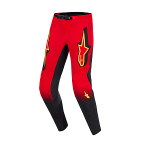 kalhoty SUPERTECH SCENZ, ALPINESTARS (červená/černá/žlutá) 2026