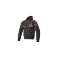 bunda SEKTOR 2 TECH HOODIE, ALPINESTARS (černá/světlá červená) 2025