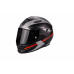 Moto přilba SCORPION EXO-510 AIR CROSS matná černo/stříbrno/neonově červená
