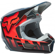 Pánská přilba Fox V1 Trice Helmet, Ece Grey/Orange