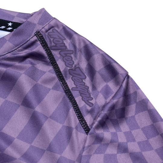 TLD DÁMSKÝ DRES S DLOUHÝM RUKÁVEM LILIUM TWISTED CHECKERS DEEP PURPLE (35851601)