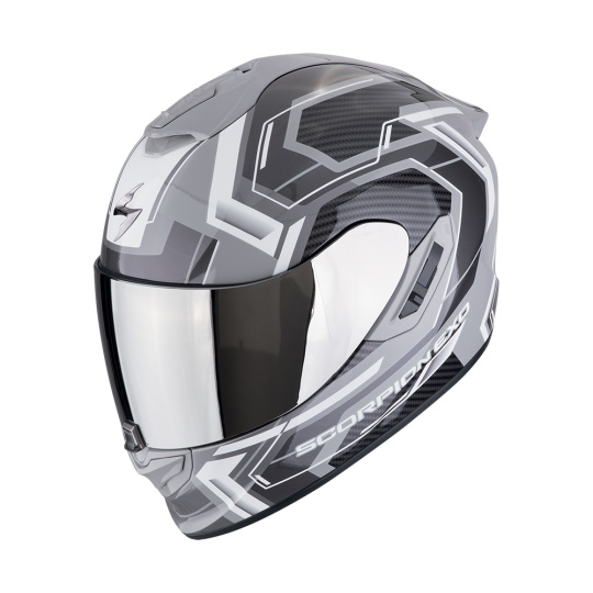 Moto přilba SCORPION EXO-1400 EVO II AIR LINART šedo/bílá