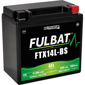 baterie 12V, YTX14L-BS GEL, 12V, 12Ah, 200A, bezúdržbová GEL technologie 150x87x145 FULBAT (aktivovaná ve výrobě) baterie 12V, YTX14L-BS GEL, 12V, 12Ah, 200A, bezúdržbová GEL technologie 150x87x145 FULBAT (aktivovaná ve výrobě)
