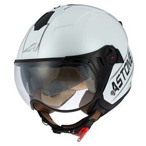 Moto přilba ASTONE MINIJET S SPORT COOPER bílo/černá Moto přilba ASTONE MINIJET S SPORT COOPER bílo/černá