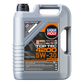 LIQUI MOLY Top Tec 4200 5W-30 New generation, syntetický motorový olej 5 l LIQUI MOLY Top Tec 4200 5W-30 New generation, syntetický motorový olej 5 l
