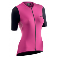 Dámský dres Northwave Extreme Woman Jersey hort leeve Pink Orchid Blk Dámský dres Northwave Extreme Woman Jersey hort leeve Pink Orchid Blk