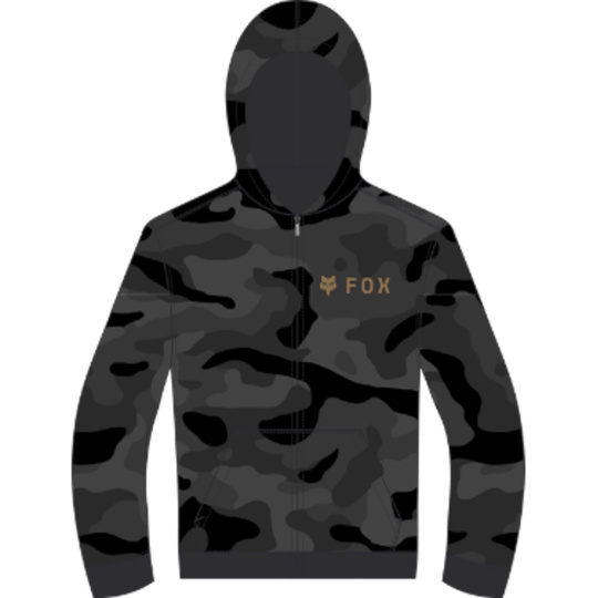 Dětská mikina Fox Yth Fox Head Camo Flc Zip  Black Camo