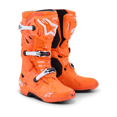 boty TECH 10 SUPERVENTED, ALPINESTARS (oranžová fluo/černá/bílá) 2026