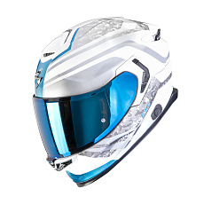 Moto přilba SCORPION EXO-GT SP AIR ARTEN bílo/modrá
