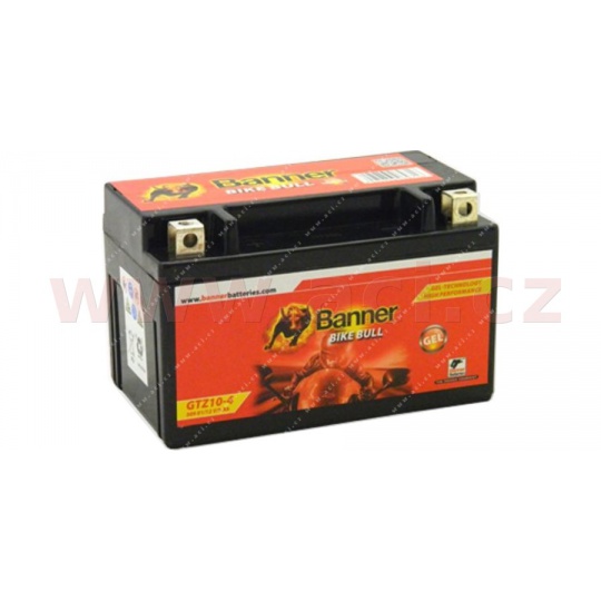 baterie gelová 12V, YTZ10S, YTZ10S-BS, 8,6Ah, 170A, BANNER Bike Bull GEL 150x86x94