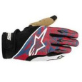 Alpinestars Gravity  rukavice White Red Blue- červené vel. M