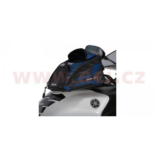 tankbag na motocykl M2R, OXFORD (černý/modrý, s magnetickou základnou, objem 2 l)