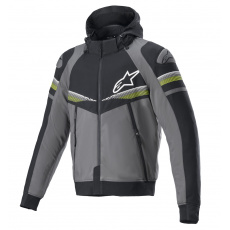 bunda SEKTOR 2 TECH HOODIE, ALPINESTARS (šedá/černá/žlutá fluo) 2023 bunda SEKTOR 2 TECH HOODIE, ALPINESTARS (šedá/černá/žlutá fluo) 2023