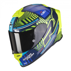 Moto přilba SCORPION EXO-R1 AIR VICTORY modro/neonově žlutá Moto přilba SCORPION EXO-R1 AIR VICTORY modro/neonově žlutá