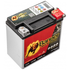 baterie 12V, ETX 14L, 12Ah, 220A, BANNER Bike Bull AGM PRO 150x88x145