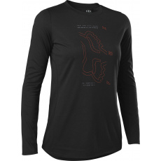 Dámský cyklo dres Fox W Ranger Dr Ls Jersey Black * Dámský cyklo dres Fox W Ranger Dr Ls Jersey Black *