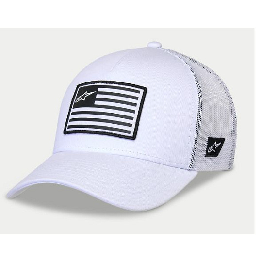 Alpinestars FLAG Snapback hat kšiltovka bílá Alpinestars FLAG Snapback hat kšiltovka bílá