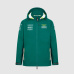 Týmová bunda s kapucí Aston Martin F1 Team zelená - XL
