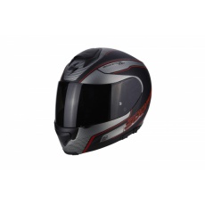 Moto přilba SCORPION EXO-3000 AIR STROLL matná černo/stříbrno/červená Moto přilba SCORPION EXO-3000 AIR STROLL matná černo/stříbrno/červená