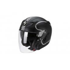 Moto přilba SCORPION EXO-220 BIXBY černo/bílá matná Moto přilba SCORPION EXO-220 BIXBY černo/bílá matná