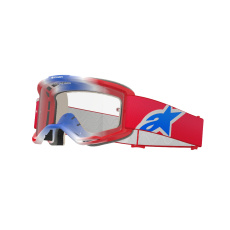 brýle VISION 5 CORP, ALPINESTARS (červená/bílá/modrá, čiré plexi) 2025 brýle VISION 5 CORP, ALPINESTARS (červená/bílá/modrá, čiré plexi) 2025