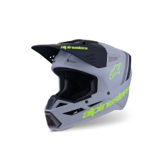 přilba S-M3 RADIUM, ALPINESTARS (šedá mat/žlutá fluo/černá) 2026