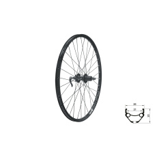 KELLYS Zapletené kolo zadní KLS DRAFT DSC R, 27,5", black KELLYS Zapletené kolo zadní KLS DRAFT DSC R, 27,5", black