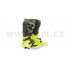 boty TECH 7 2022, ALPINESTARS (žlutá fluo/vojenská zelená/černá) boty TECH 7 2022, ALPINESTARS (žlutá fluo/vojenská zelená/černá)