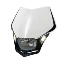 Maska na moto RTECH V-FACE LED černo/bílá Maska na moto RTECH V-FACE LED černo/bílá
