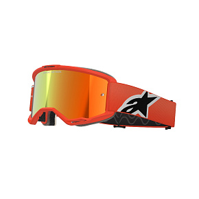 brýle VISION 5 CORP, ALPINESTARS (oranžová, zrcadlové červené plexi) brýle VISION 5 CORP, ALPINESTARS (oranžová, zrcadlové červené plexi)
