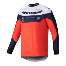 dres PRO-DURA, ALPINESTARS (modrá/oranžová/bílá) 2025 dres PRO-DURA, ALPINESTARS (modrá/oranžová/bílá) 2025