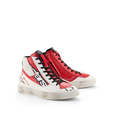boty STATED FLAIR, ALPINESTARS (bílá/červená) 2026 boty STATED FLAIR, ALPINESTARS (bílá/červená) 2026