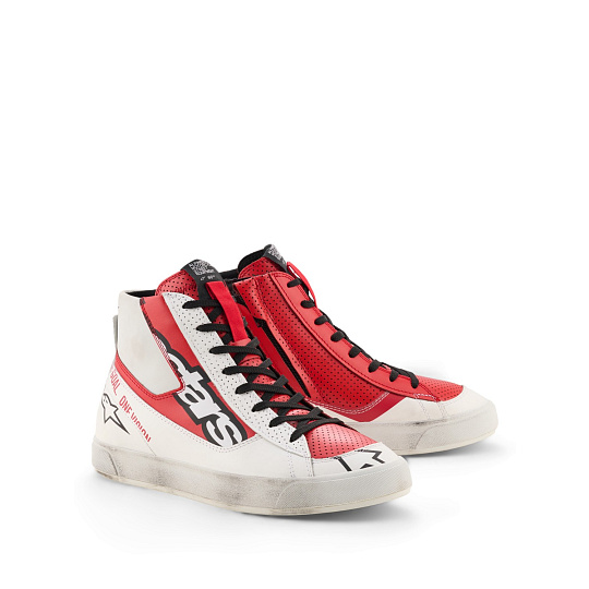 boty STATED FLAIR, ALPINESTARS (bílá/červená) 2026 boty STATED FLAIR, ALPINESTARS (bílá/červená) 2026