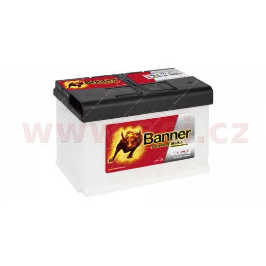 77Ah baterie, 700A, pravá BANNER Power Bull Professional 278x175x190