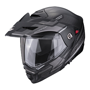 Moto přilba SCORPION ADX-2 CARRERA matná černo/stříbrná - S PINLOCKEM Moto přilba SCORPION ADX-2 CARRERA matná černo/stříbrná - S PINLOCKEM