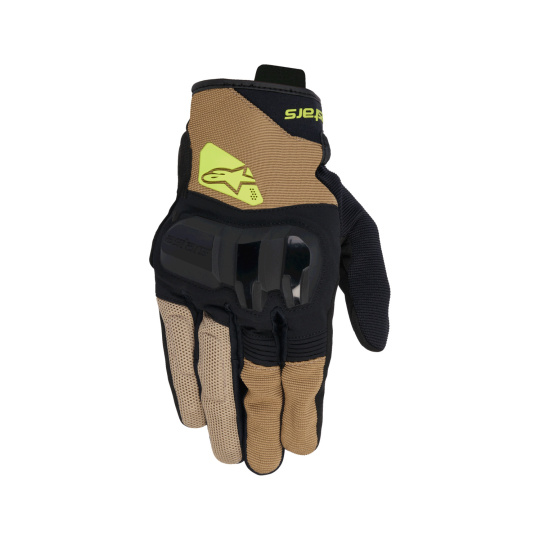 rukavice CHROME V2, ALPINESTARS (tmavá khaki/černá/žlutá) 2025