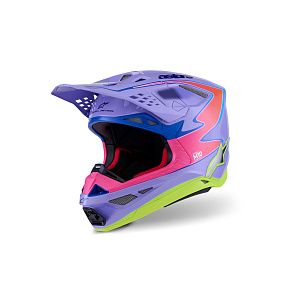 přilba SUPERTECH S-M10 edice JETT LAWRENCE R01, ALPINESTARS (fialová/růžová fluo/žlutá fluo) 2026 přilba SUPERTECH S-M10 edice JETT LAWRENCE R01, ALPINESTARS (fialová/růžová fluo/žlutá fluo) 2026