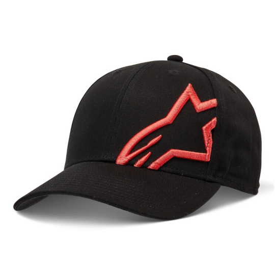 kšiltovka CORP SNAP 2 HAT, ALPINESTARS (černá/červená fluo)