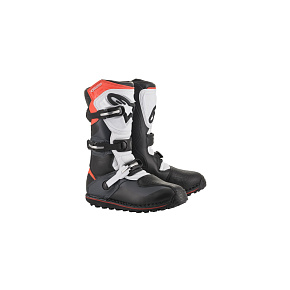 boty TECH TRIAL, ALPINESTARS (černá/šedá/bílá/červená fluo)