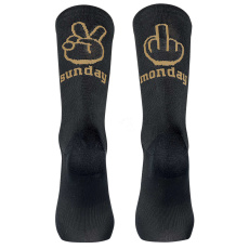 Pánské cyklo ponožky Northwave Sunday onday Sock Black/Gold Pánské cyklo ponožky Northwave Sunday onday Sock Black/Gold