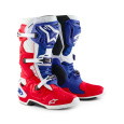 boty TECH 10 limitovaná edice FORTITUDE, ALPINESTARS (bílá/modrá/červená) 2025