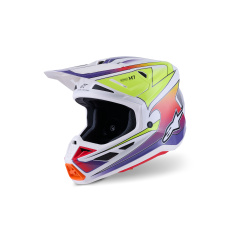 přilba SM7 FUSE, ALPINESTARS (bílá/žlutá fluo/fialová) 2026