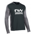Pánský cyklo dres Northwave Edge Jersey Long Sleeve  Black/Dark Gr