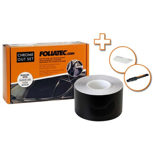 FOLIATEC Chrome Out Set - sada na změnu chromových lišt oken na černé, provedení: matné