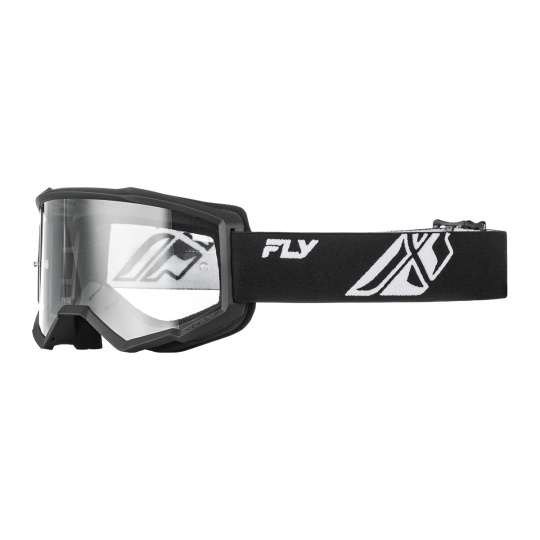 brýle FOCUS, FLY RACING - USA (černá/bílá - čiré plexi)