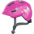 cyklo přilba SMILEY 3.0 pink butterfly, ABUS, dětská (růžová)