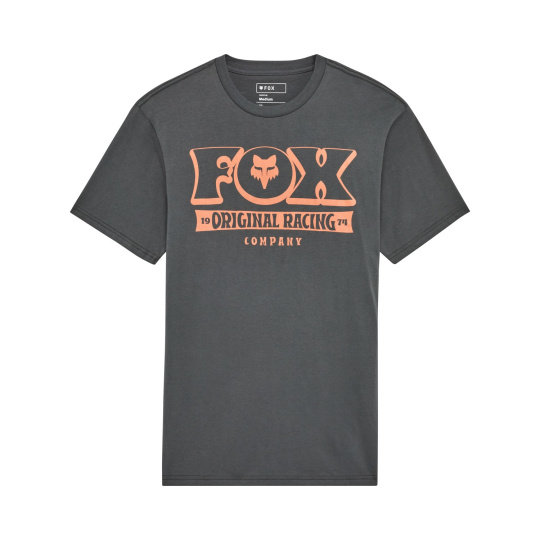 Pánské triko Fox Banner Ss Prem Tee  Dark Shadow